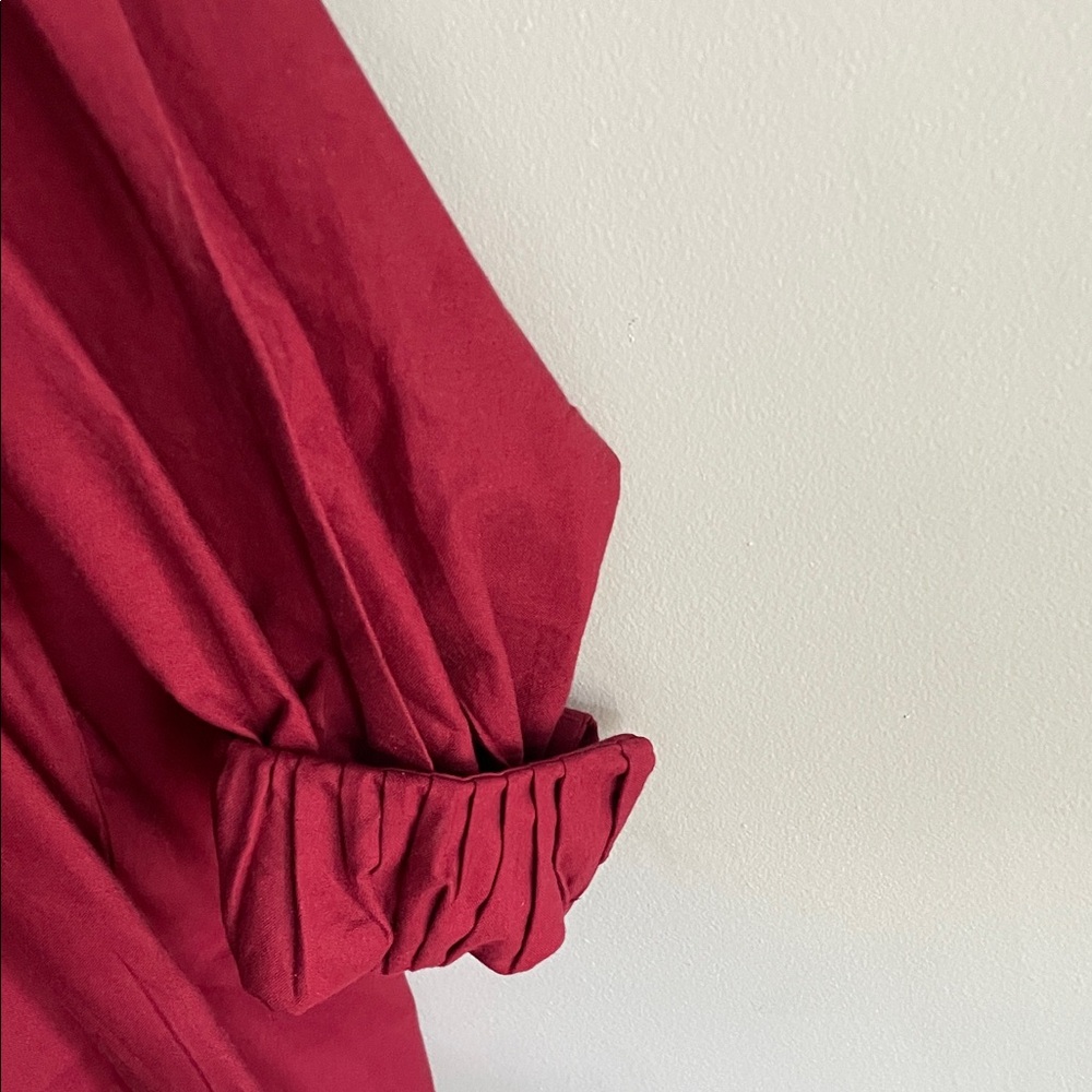 Red Long-Sleeve Pullover Tunic Shirt - Picture 6 of 8